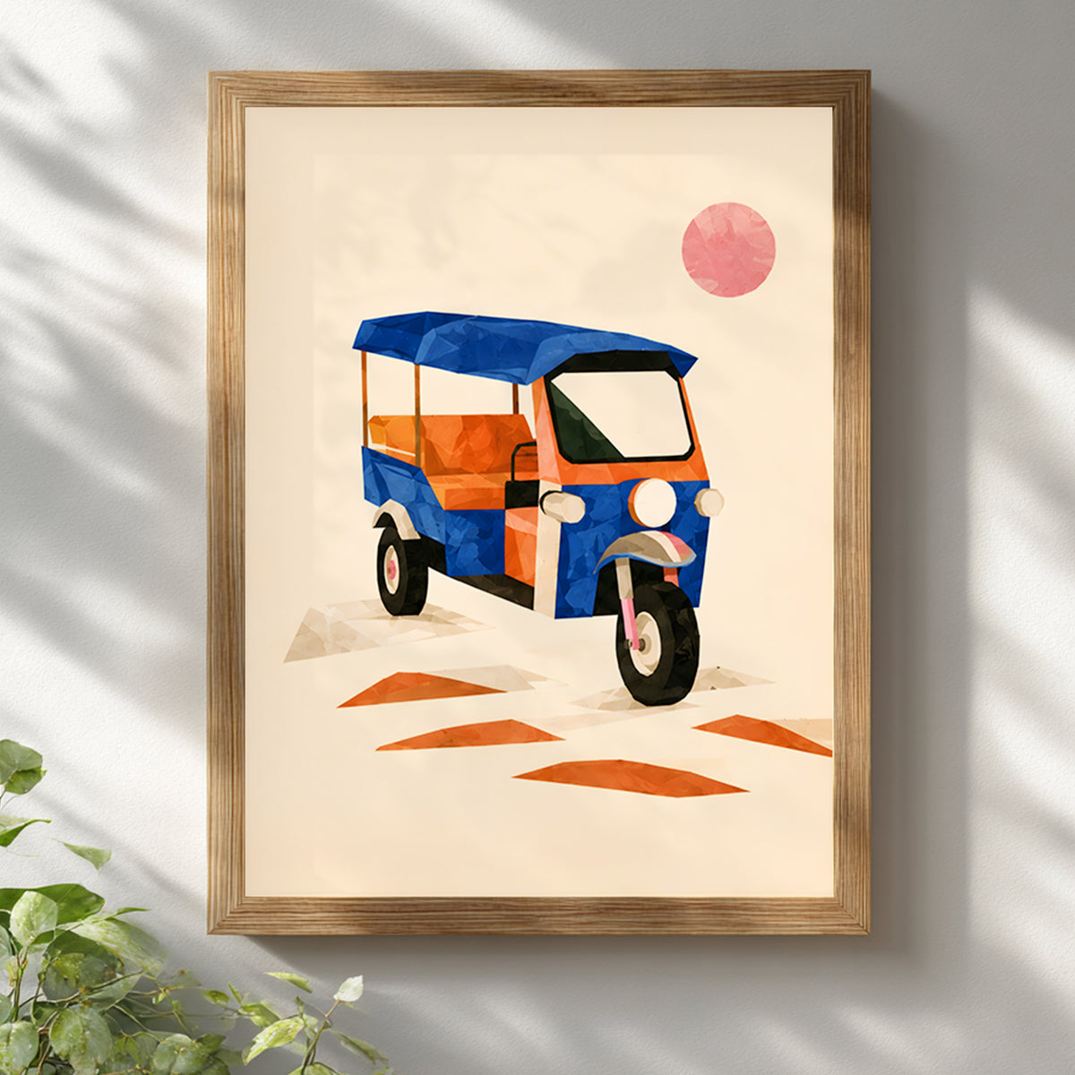 Minimalist Tuk Tuk Vehicle Poster