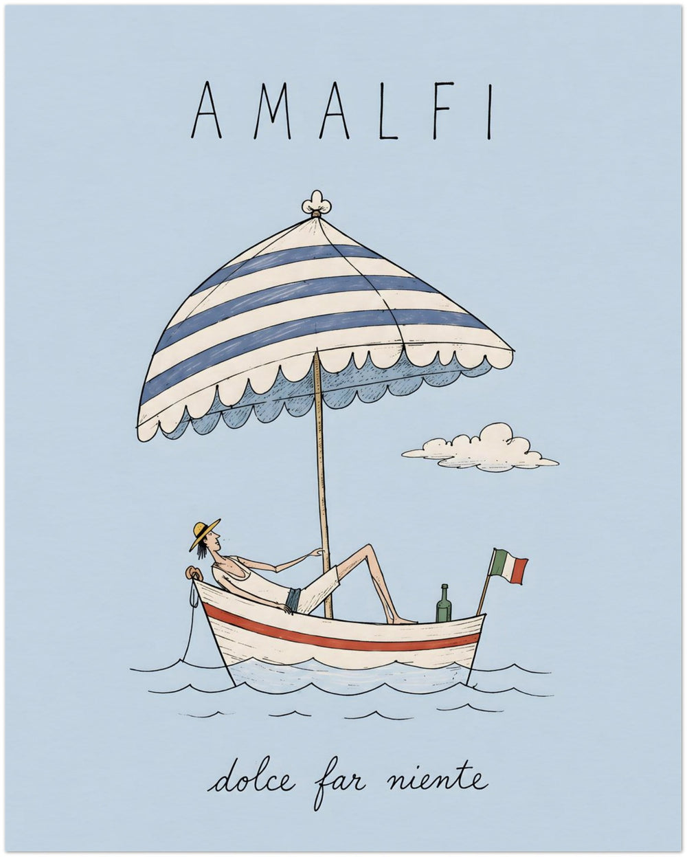 Amalfi Dolce Far Niente Boat Print