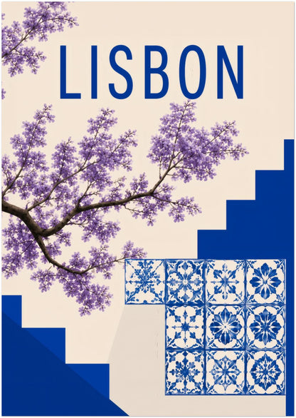 8x12 Lisbon Portugal poster blue tile wall art CC-PRINT-0135