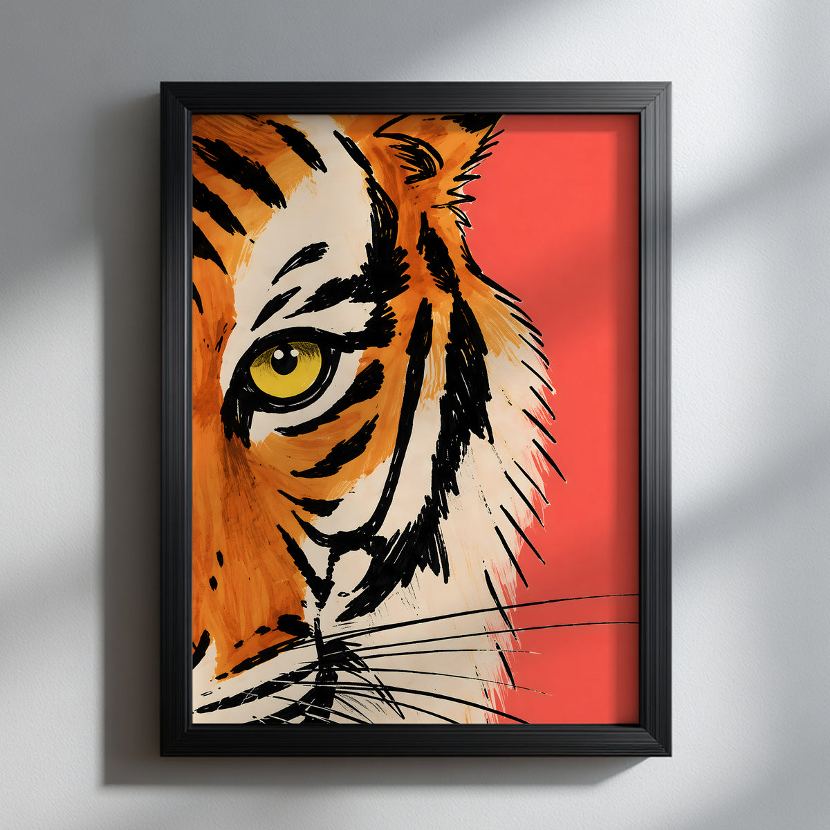 Malayan Tiger Face Print