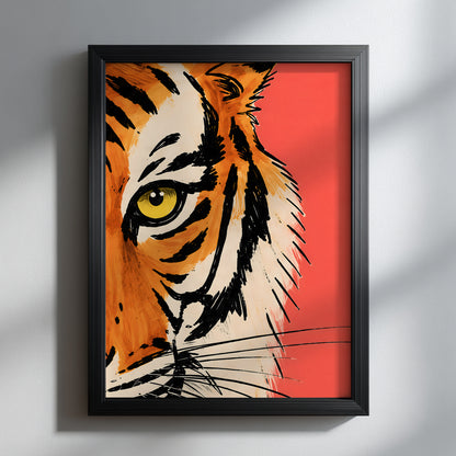 Malayan Tiger Face Print