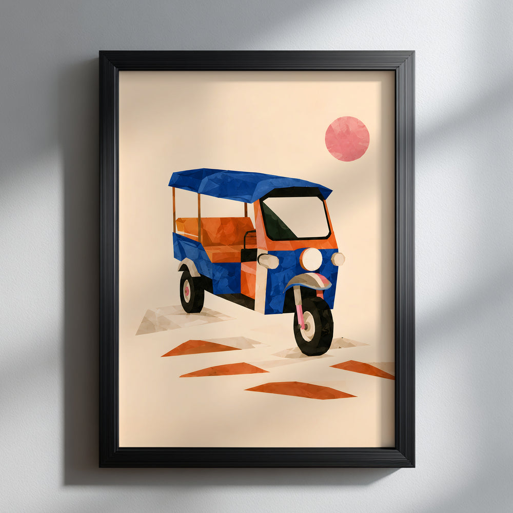 Minimalist Tuk Tuk Vehicle Poster