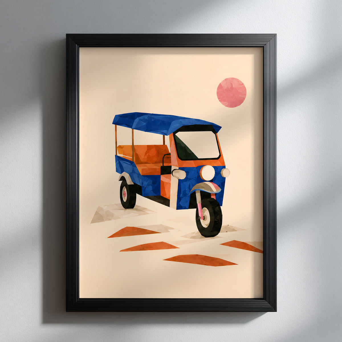 Minimalist Tuk Tuk Vehicle Poster