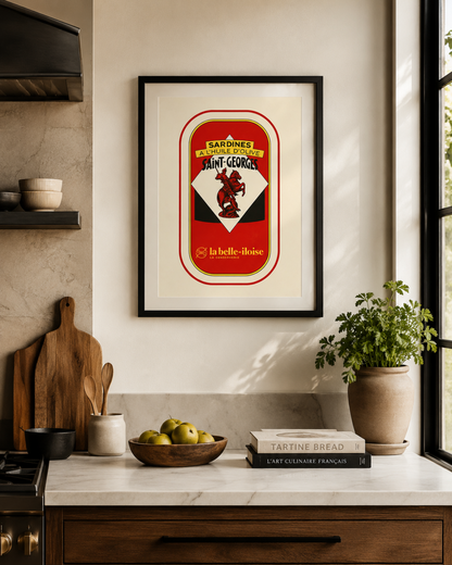 Vintage French Sardine Tin Print