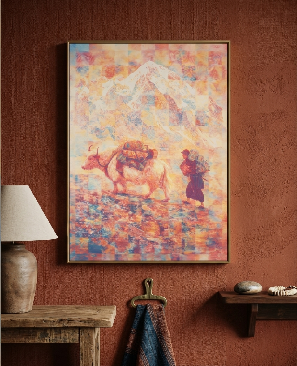 Mount Everest Yak Print