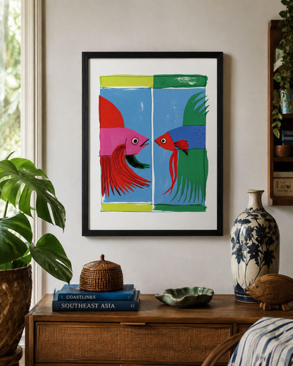 Thai Siamese Fighting Fish Print
