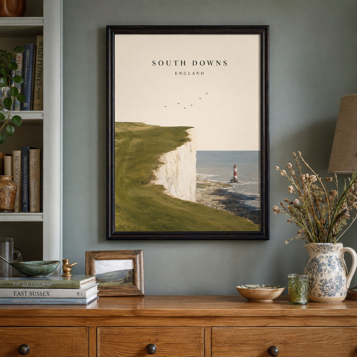 East Sussex Chalk Cliffs Print