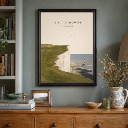 East Sussex Chalk Cliffs Print