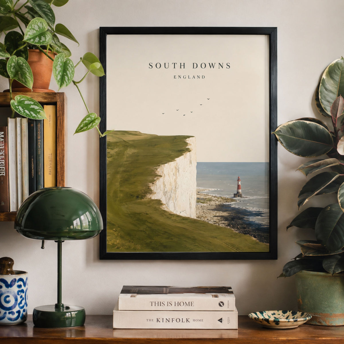 East Sussex Chalk Cliffs Print
