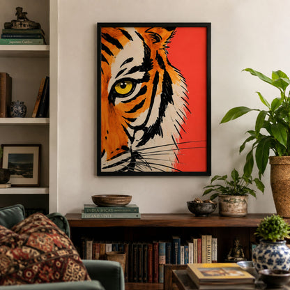 Malayan Tiger Face Print