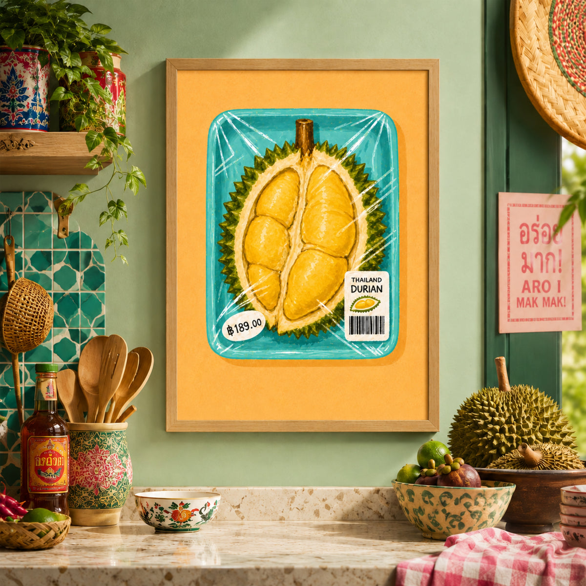 Thai Durian Packaging Print