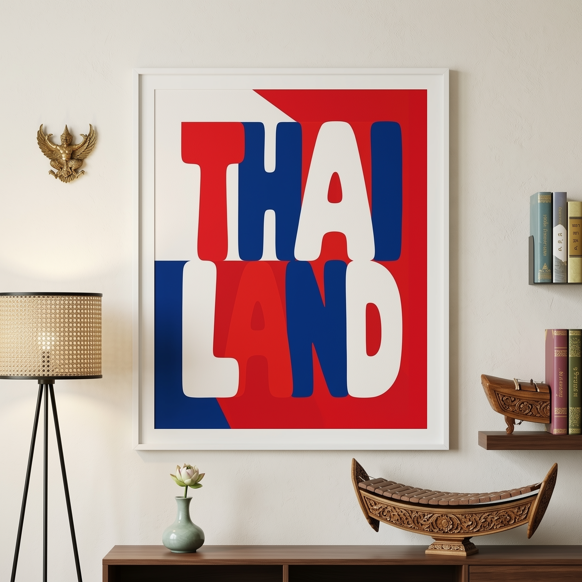 Thailand Flag Typography Print