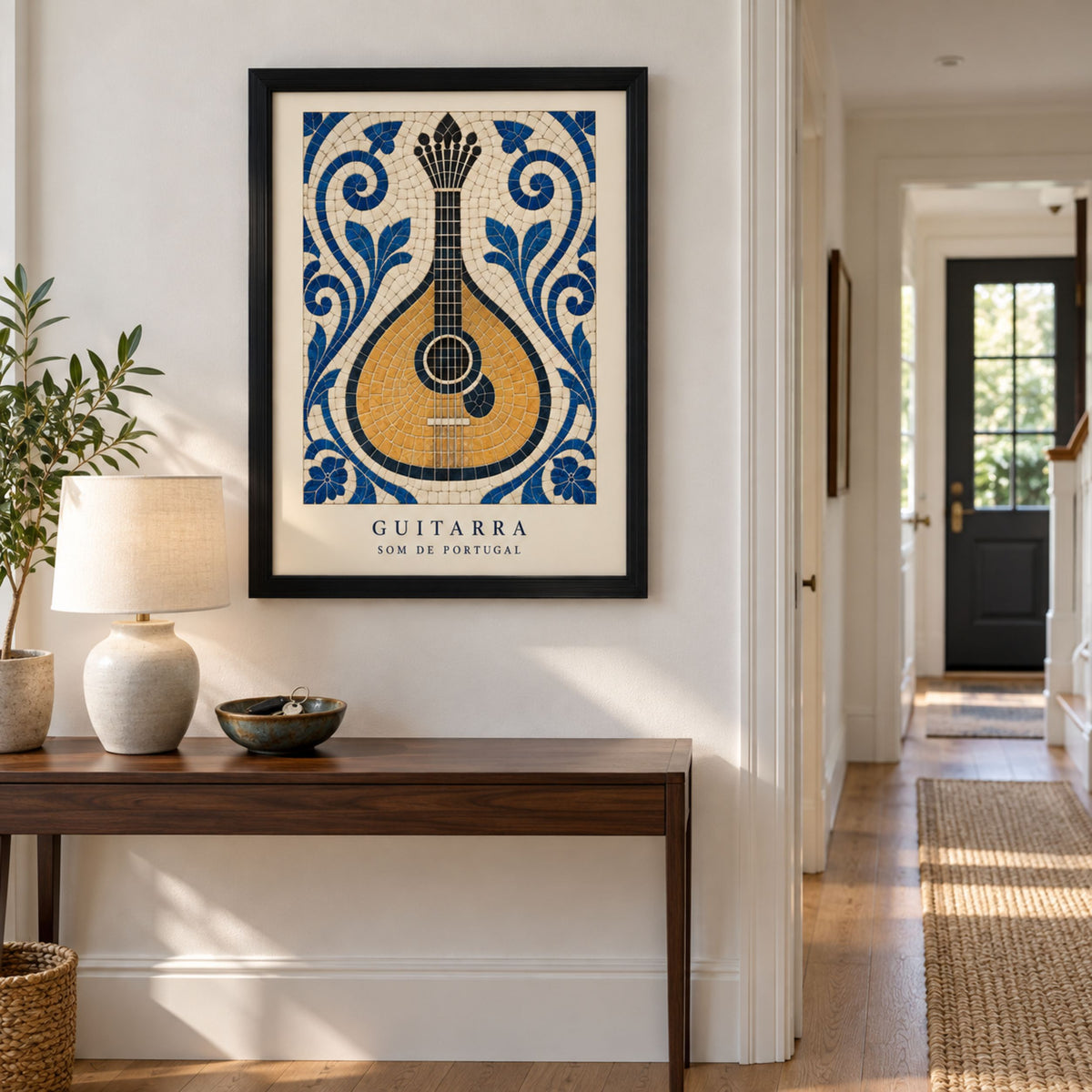 Portuguese Guitar Calcada Tiles Print