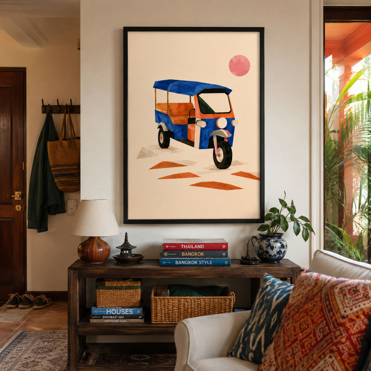Minimalist Tuk Tuk Vehicle Poster