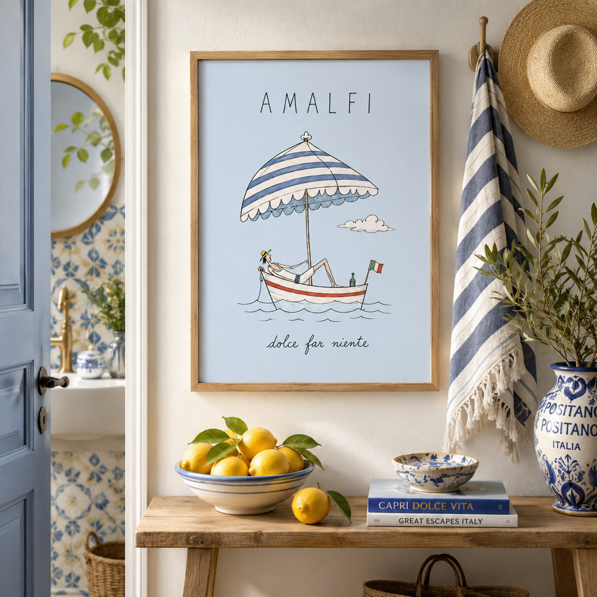 Amalfi Dolce Far Niente Boat Print