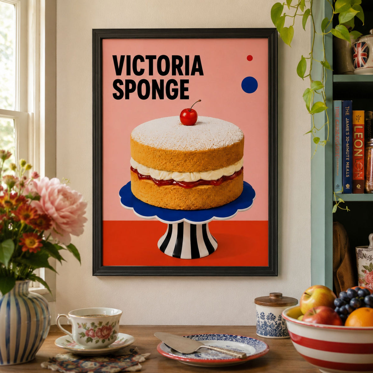 British Victoria Sponge Cake Print
