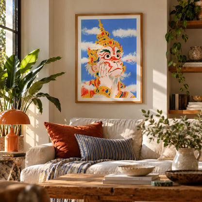 Thai Hanuman in the Clouds Poster