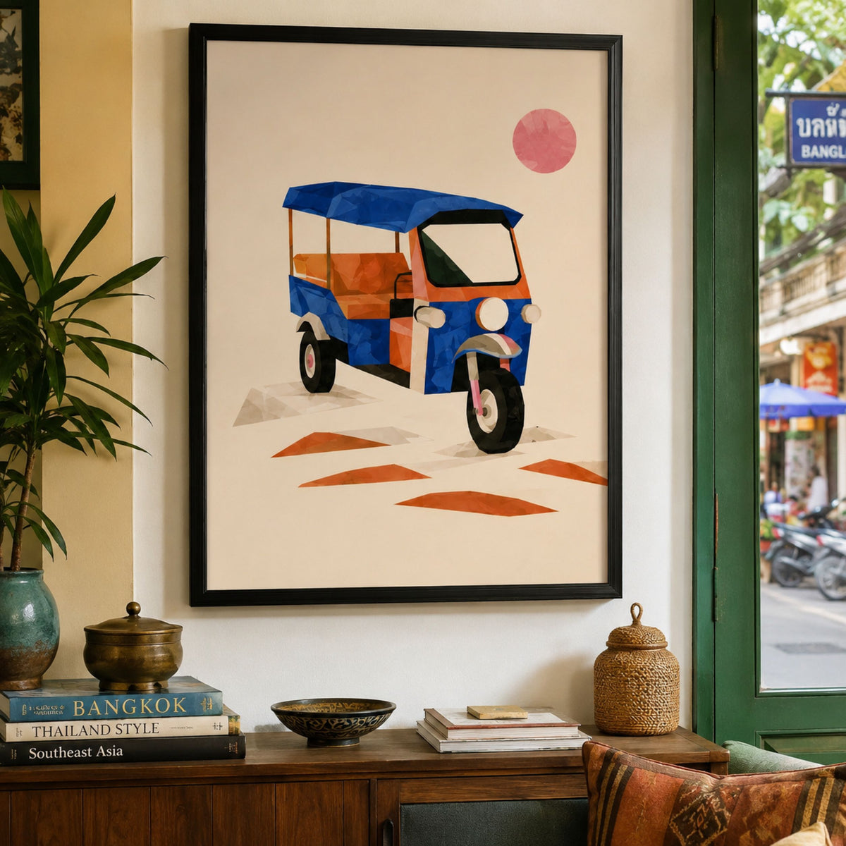 Minimalist Tuk Tuk Vehicle Poster