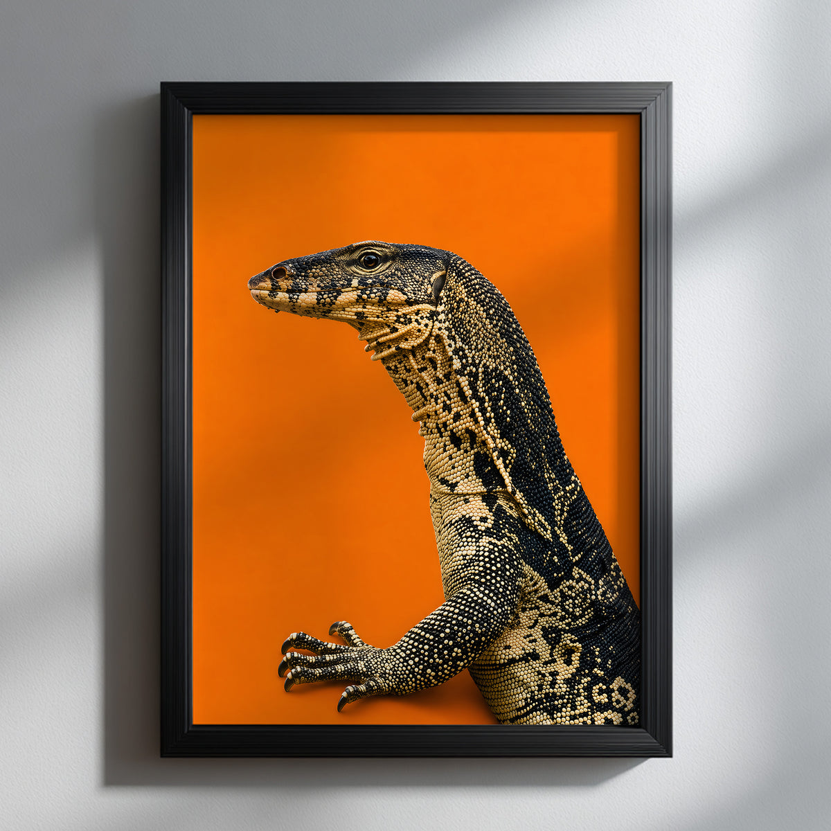 Orange Monitor Lizard Print