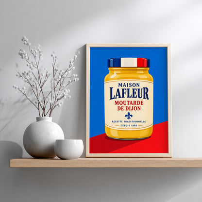 French Dijon Mustard Jar Pop Art Poster