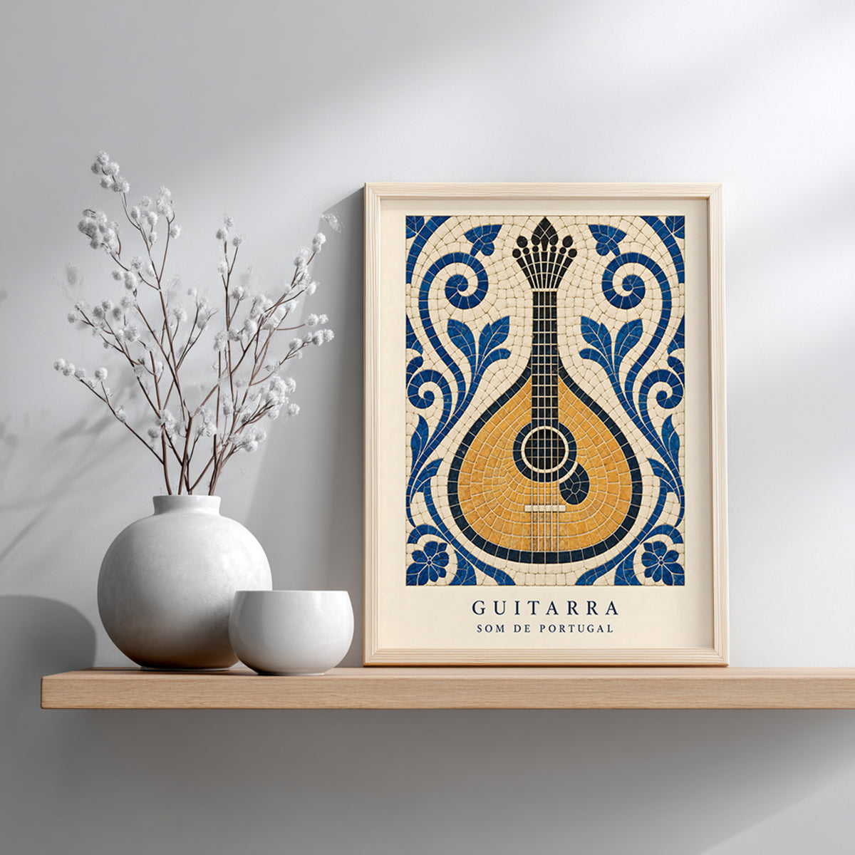 Portuguese Guitar Calcada Tiles Print
