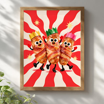 British Christmas Pigs in Blankets Poster