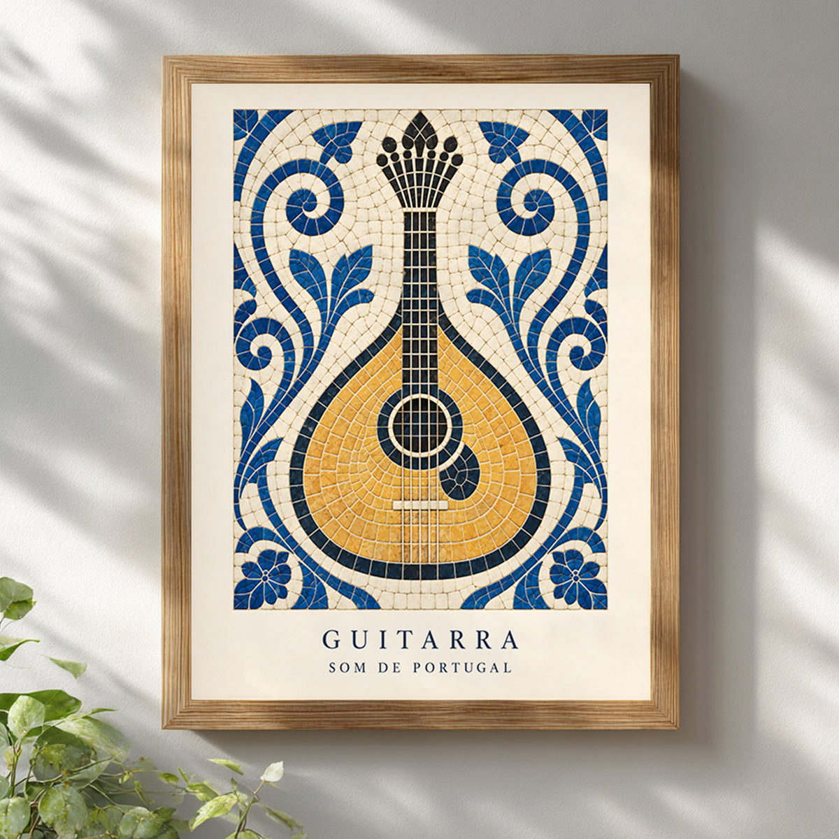 Portuguese Guitar Calcada Tiles Print