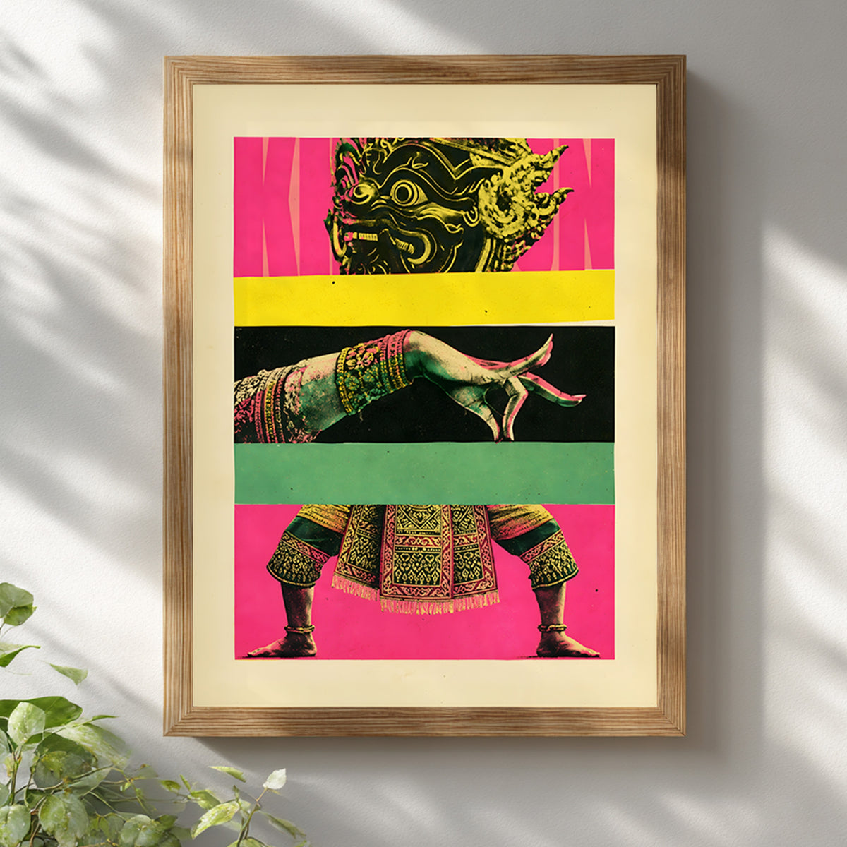 Thai Khon Masked Dance Collage Poster