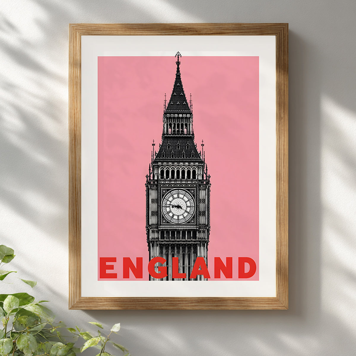Pink Big Ben Pop Art Poster