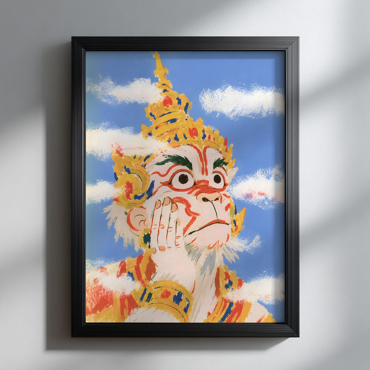 Thai Hanuman in the Clouds Poster