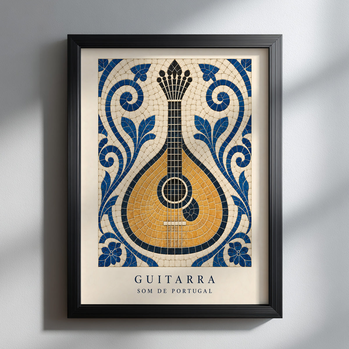 Portuguese Guitar Calcada Tiles Print