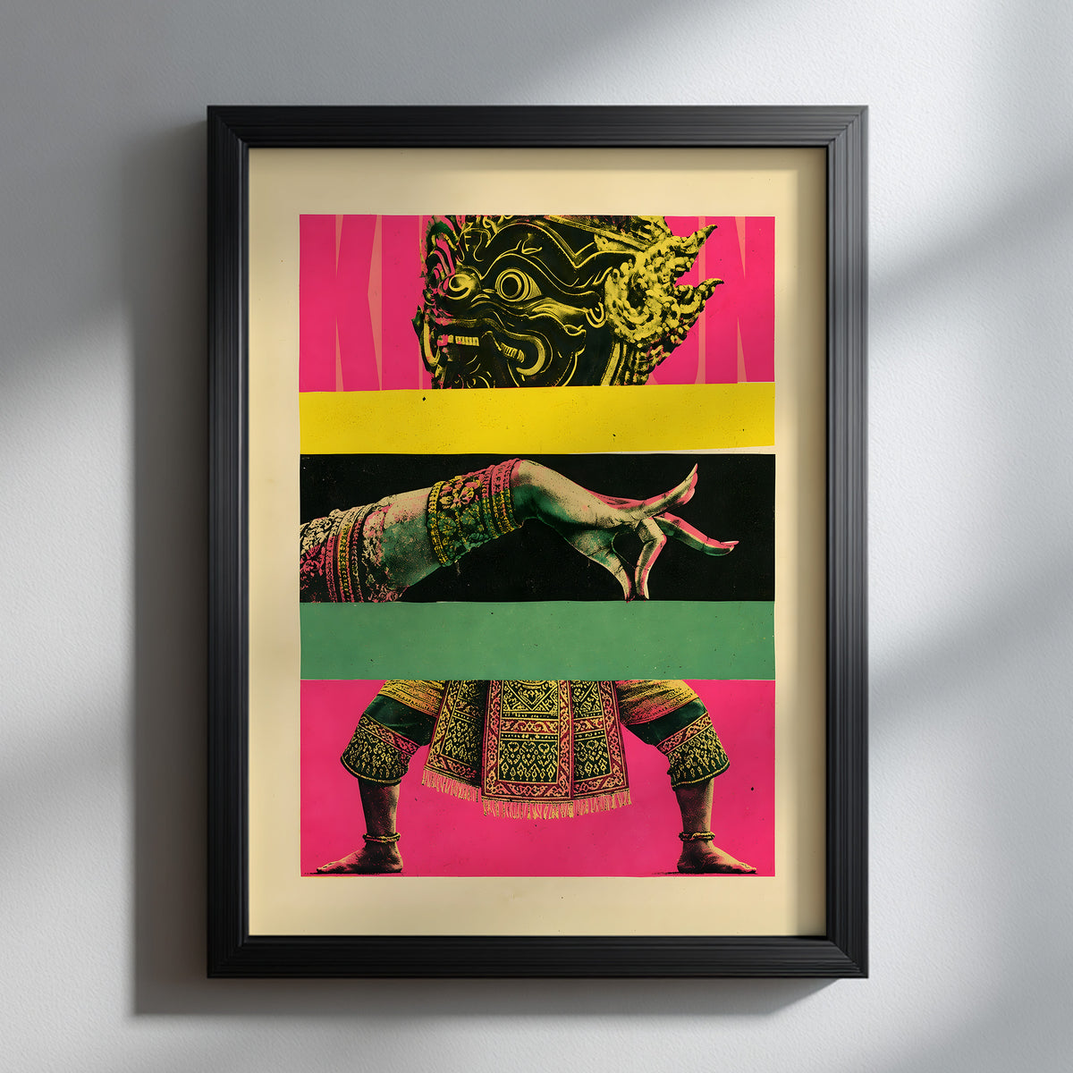 Thai Khon Masked Dance Collage Poster