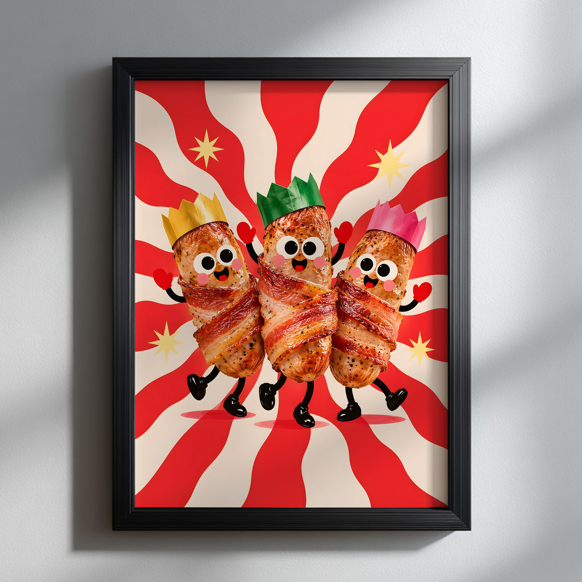 British Christmas Pigs in Blankets Poster