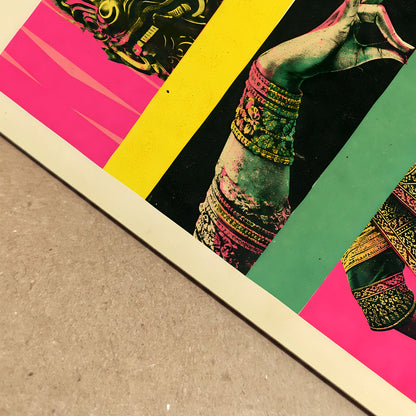 Thai Khon Masked Dance Collage Poster