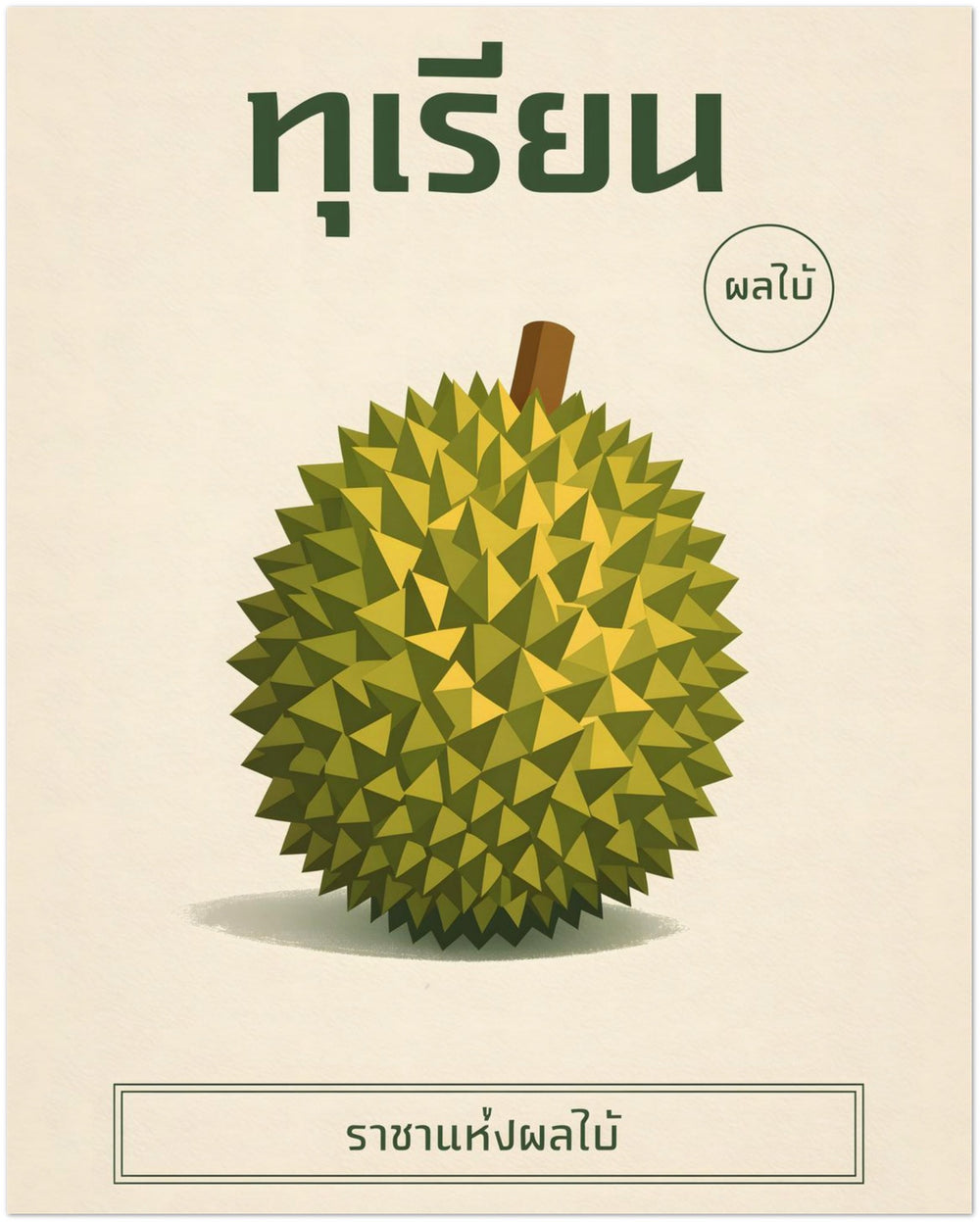 Thai King of Fruits Durian Poster
