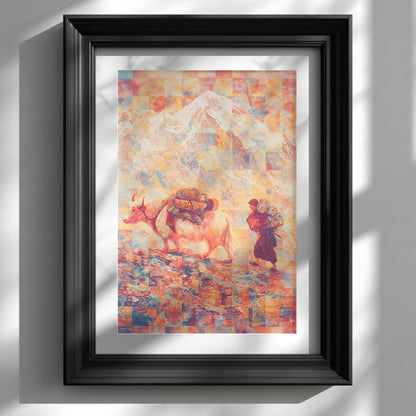 Mount Everest Yak Print