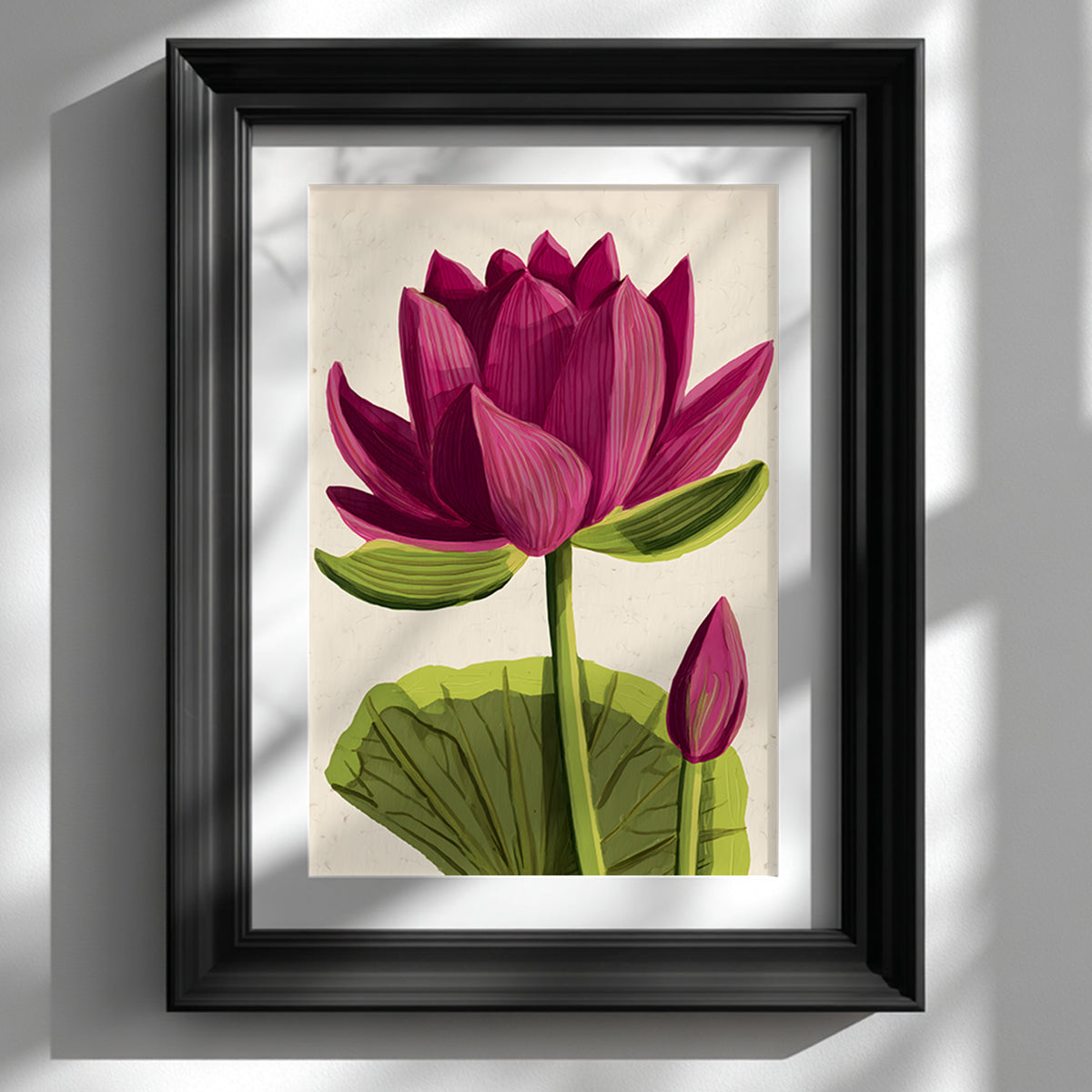 Thai Pink Lotus Flower Print