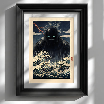 Japanese Umibōzu Sea Spirit Print