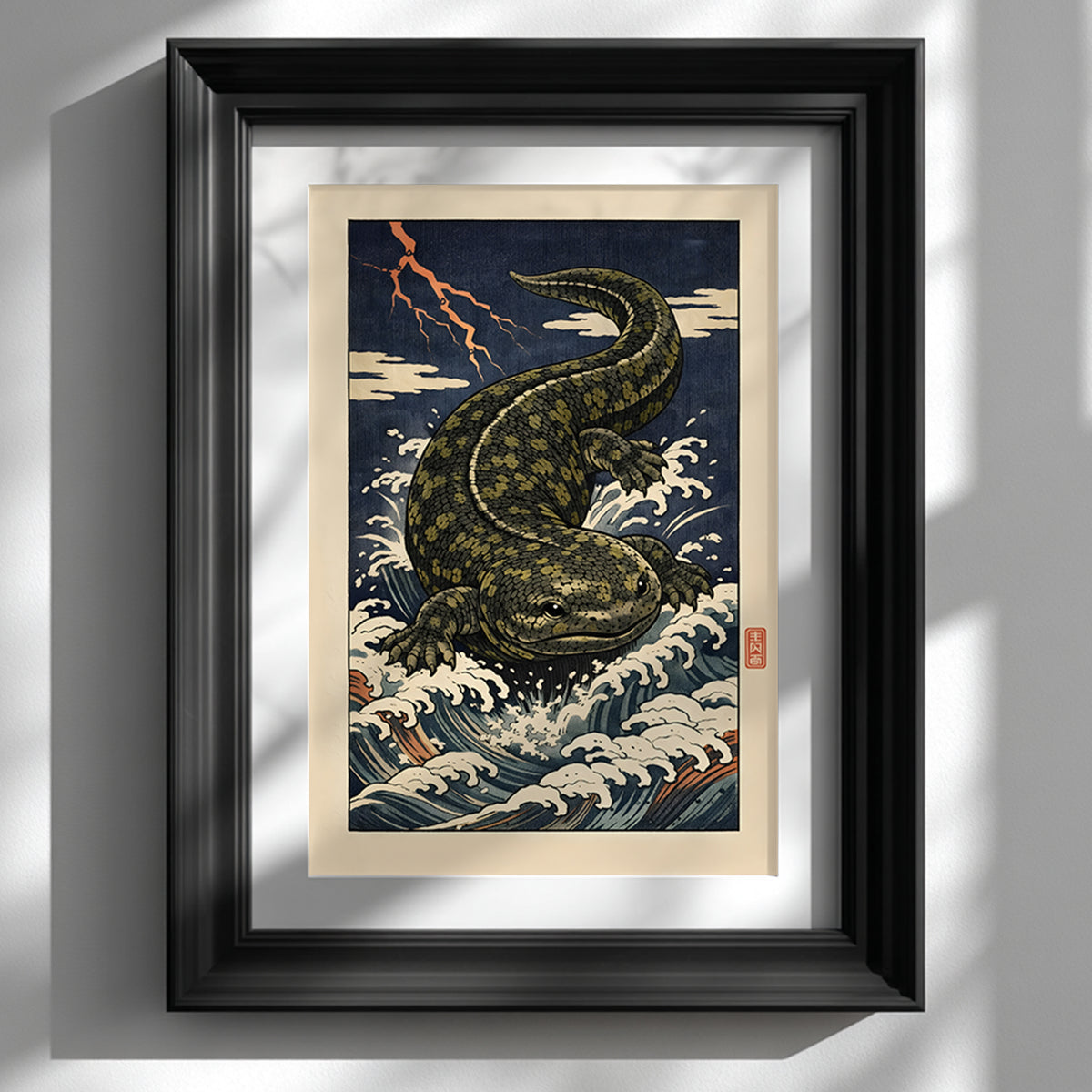 Japanese Hanzaki Giant Salamander Print