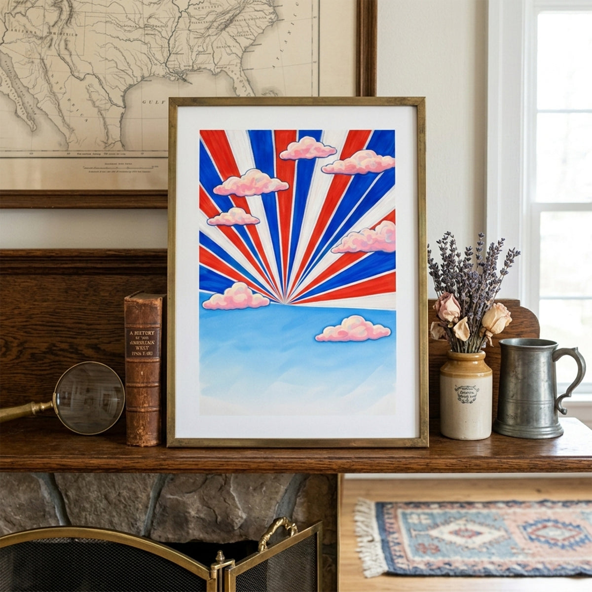 Thailand Flag Skyscape Print