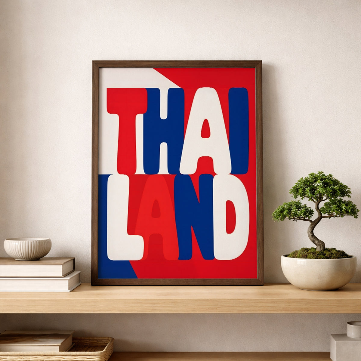 Thailand Flag Typography Print