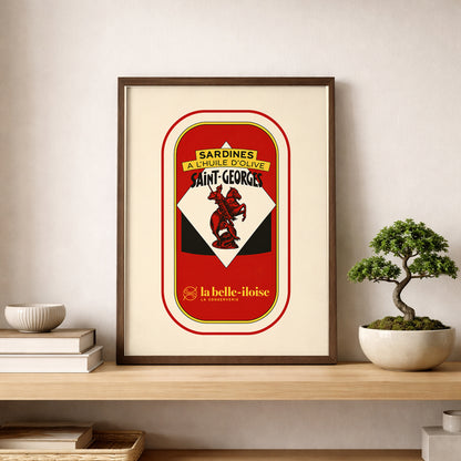 Vintage French Sardine Tin Print
