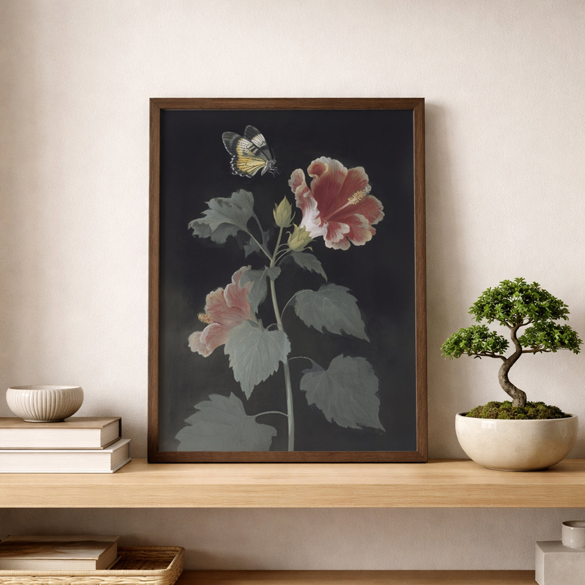 Malaysian Hibiscus & Butterfly Print