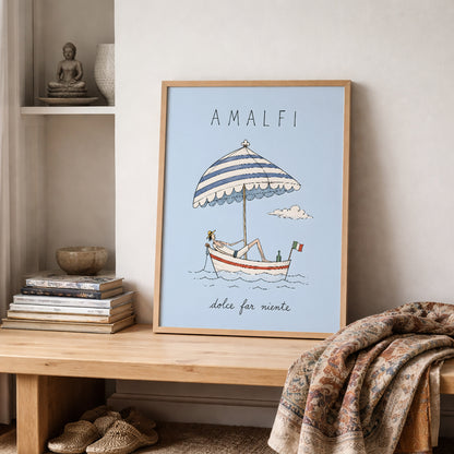 Amalfi Dolce Far Niente Boat Print