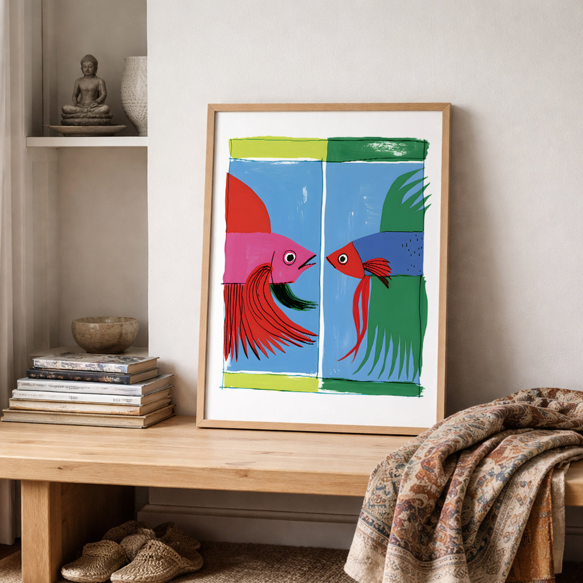 Thai Siamese Fighting Fish Print