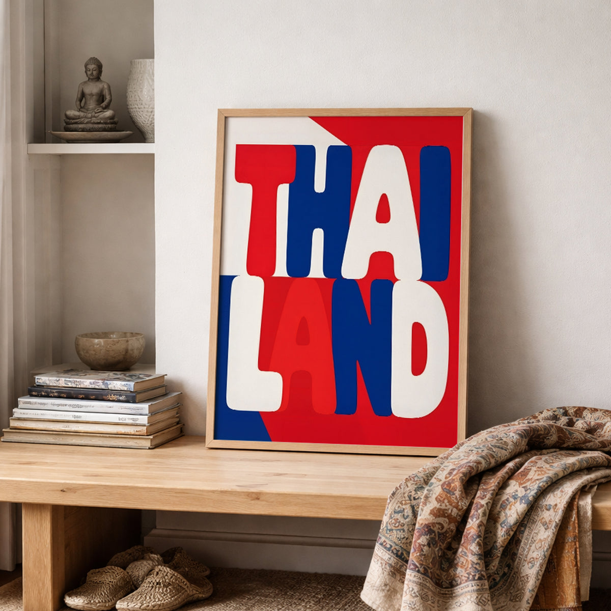 Thailand Flag Typography Print
