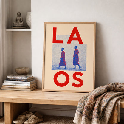 Laos Buddhist Monks Print