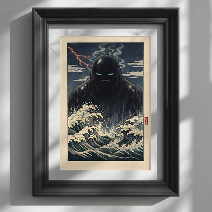 Japanese Umibōzu Sea Spirit Print