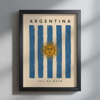 Argentina Sol de Mayo Flag Print