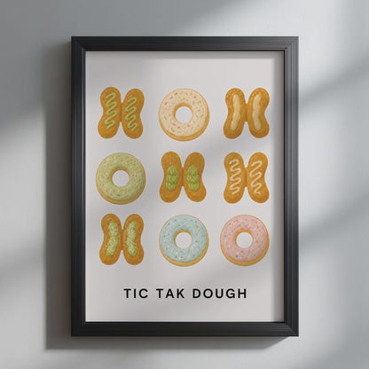 Video showcasing the available sizes for Pastel Street Food Art for Kitchens. It begins with a close-up of the artwork displayed in a black frame, followed by each available print size
